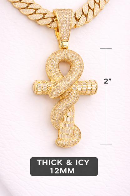 Ankh of Eternity Iced Chain