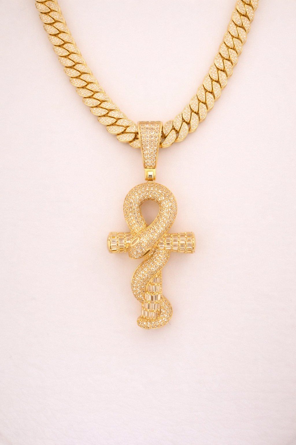 Ankh of Eternity Iced Chain