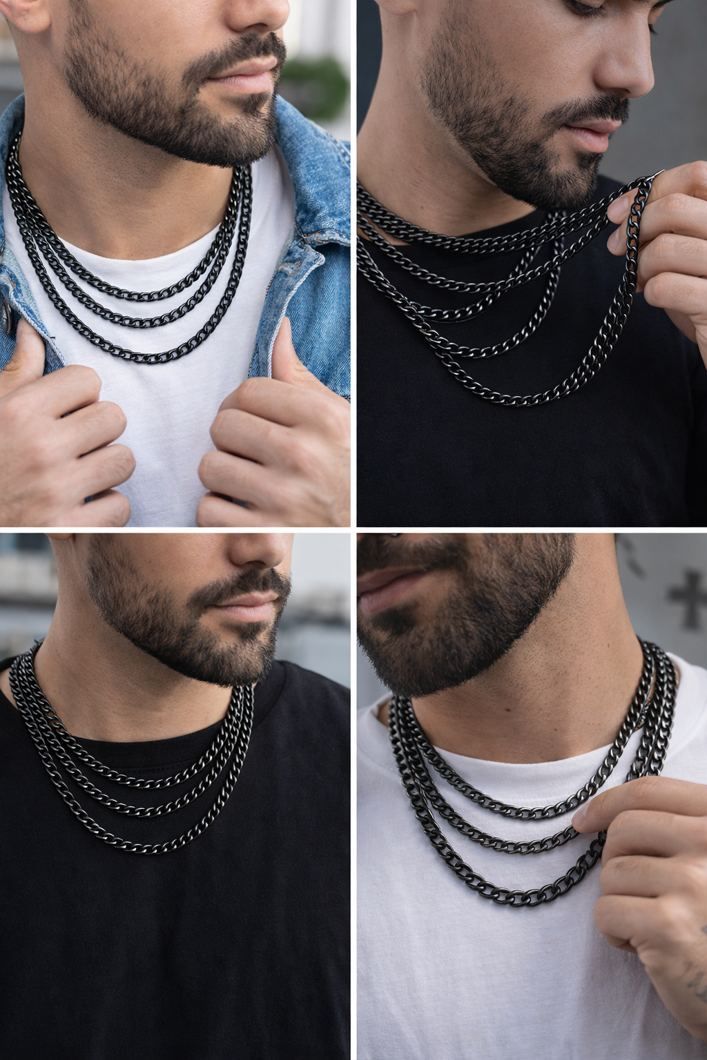 Onyx Edge Triple Layer Chain