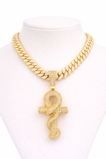Ankh of Eternity Iced Chain